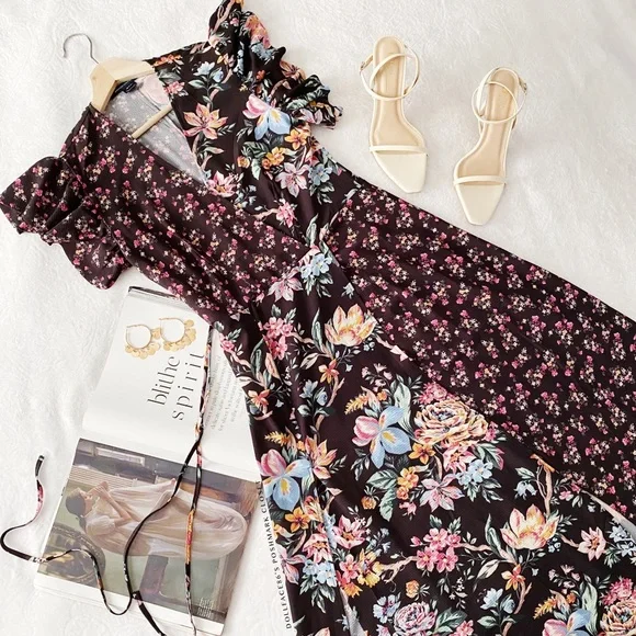 French Connection Patchwork Floral Maxi-dress - Picture 4 of 12